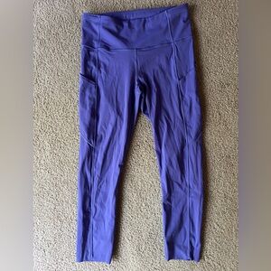 lululemon athletica fast and free purple leggings